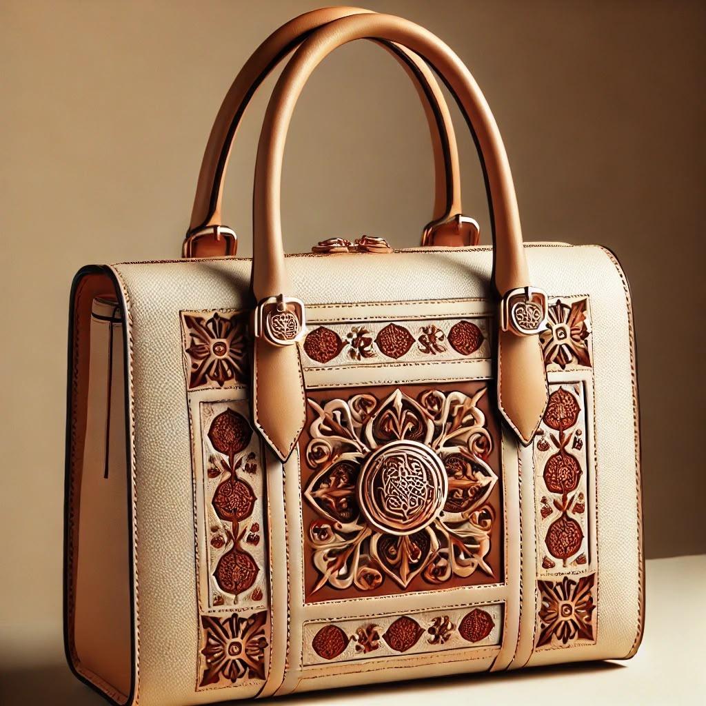 Imperial Carved Leather Handbag